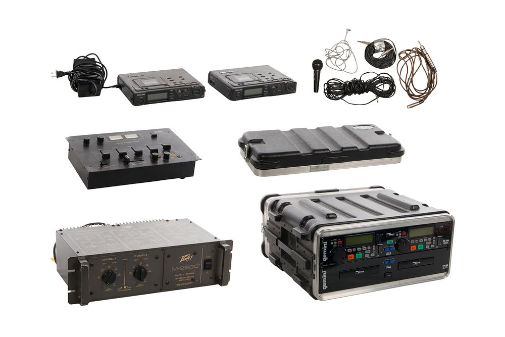 Lot 259: Peavy M-2600 Amplifier and Sound Equipment Assortment
