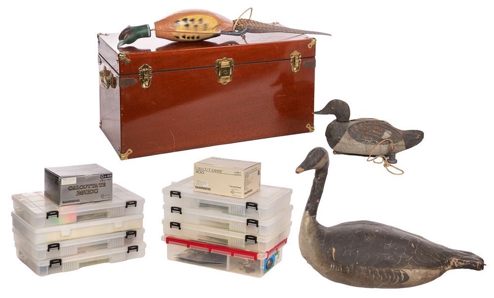 Lot 269: Fishing Equipment and Decoy Assortment