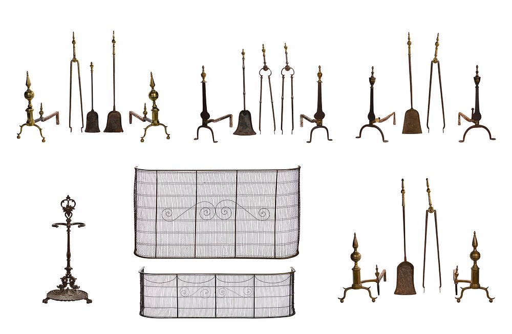 Lot 283: Metal Fireplace Object Assortment
