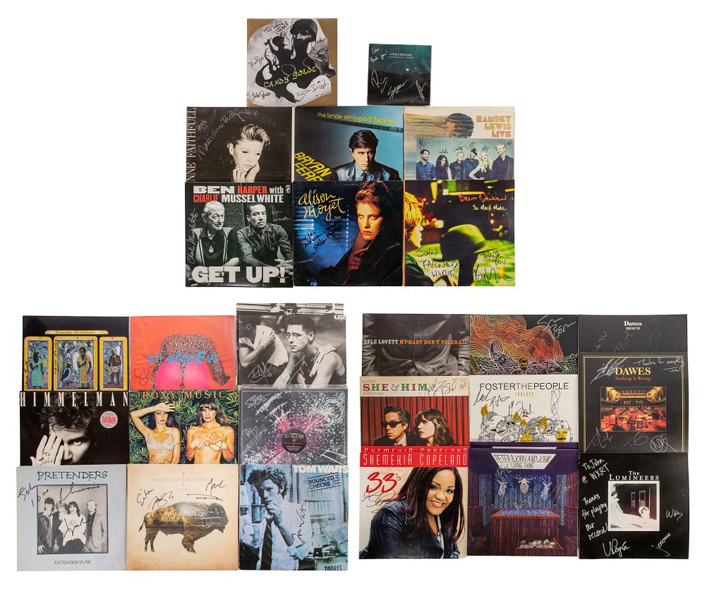 Lot 285: Signed Rock and Pop LP Record Assortment