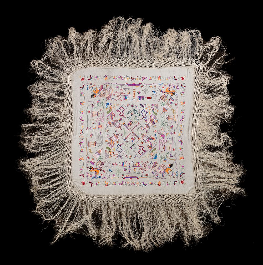 Lot 298: Embroidered Manila Shawl