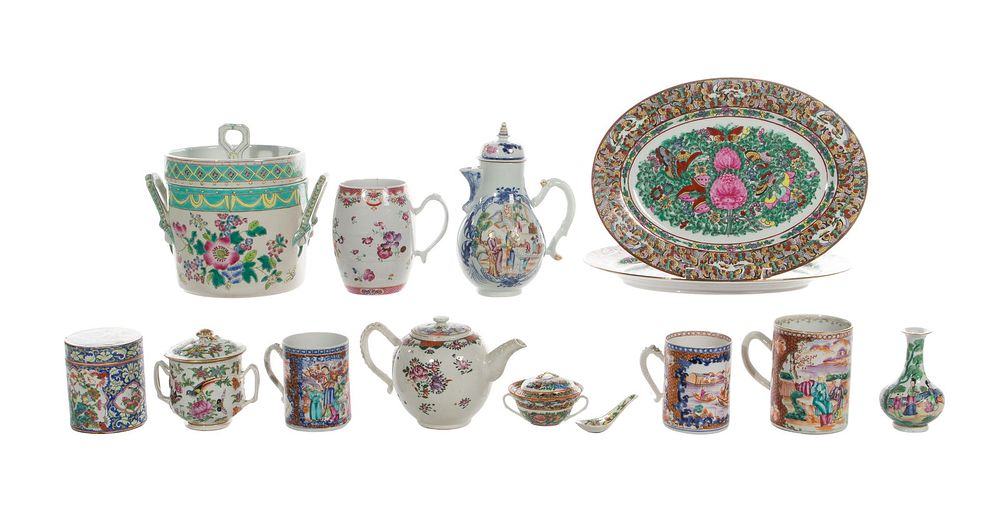 Lot 153: Chinese Export Famille Rose Porcelain Assortment
