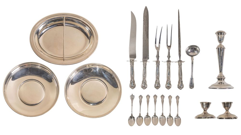 Lot 199: Tiffany & Co Sterling Silver Tableware Assortment