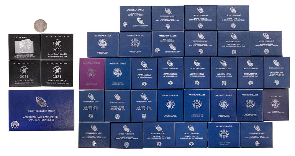 Lot 222: American Eagle Silver Coin Assortment