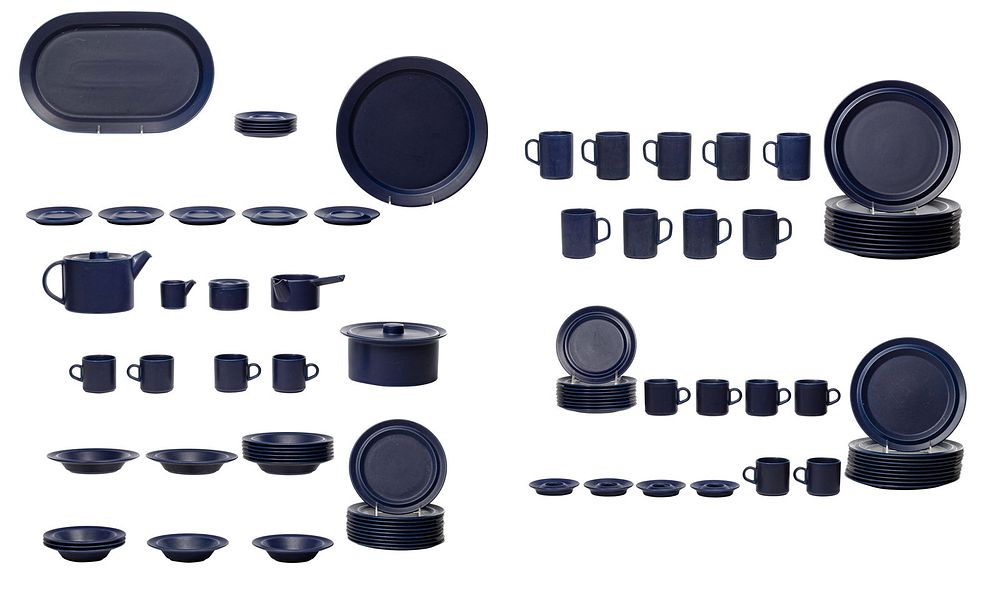 Lot 234: Arabia Finland Blues China Service