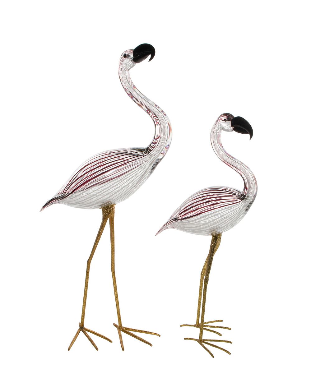 Lot 236: Licio Zanetti (20th Century) Murano Art Glass Flamingos