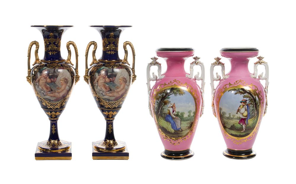 Lot 251: Porcelain Urn Assortment