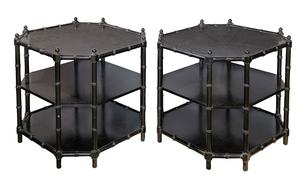 Lot 271: Faux Bamboo Side Tables
