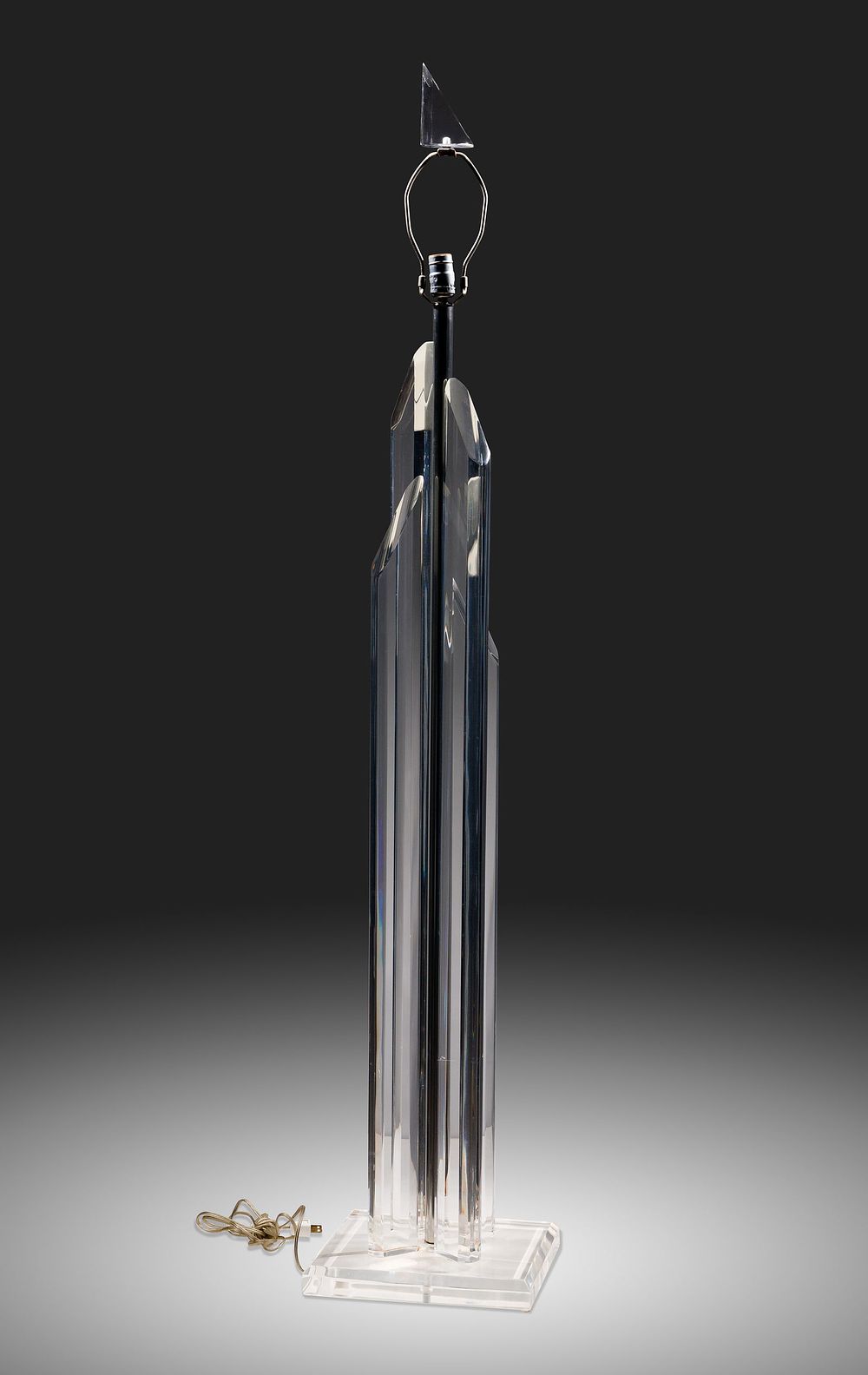 Lot 275: Hivo Van Teal (American, 20th Century) Acrylic Floor Lamp