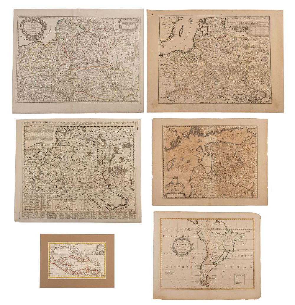Lot 304: Hand Colored Eastern Europe Map Assortment