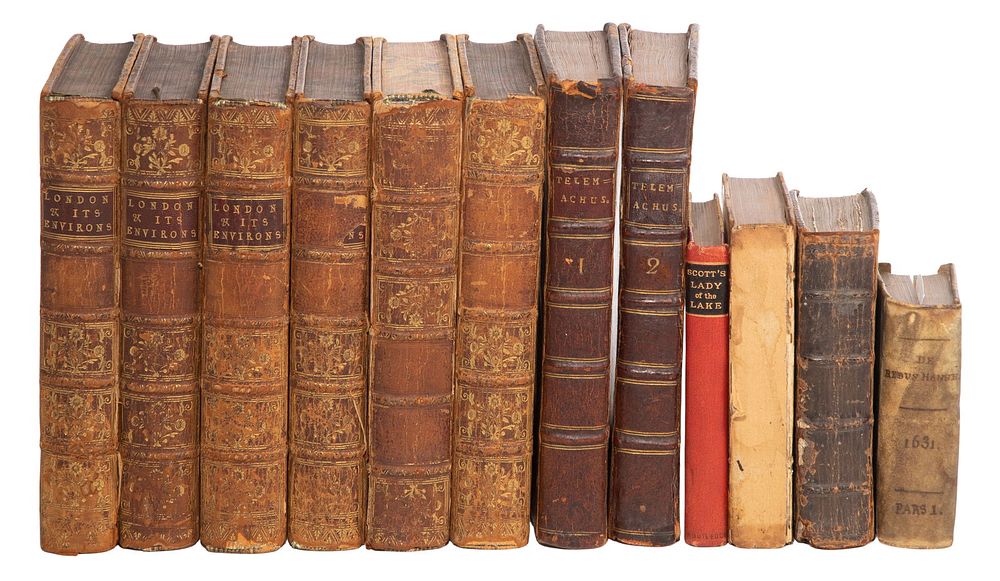 Lot 317: Antiquarian Leather Bound Book Assortment