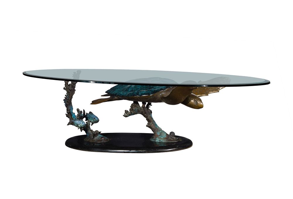 Lot 156: Dale Evers (American, b.1955) 'Honu Solo' Cocktail Table Sculpture