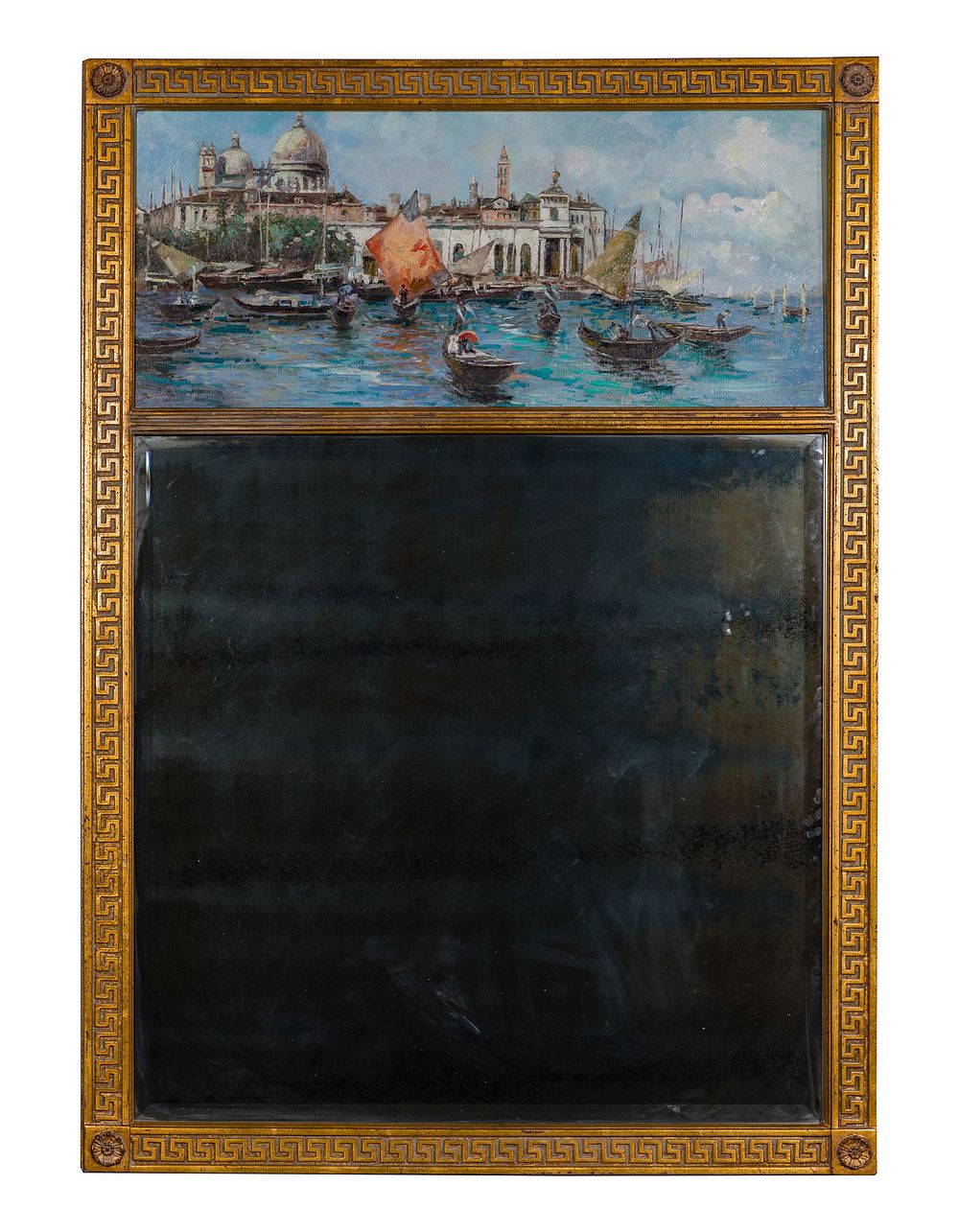 Lot 174: Giltwood Trumeau Mirror