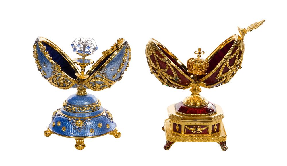 Lot 195: Franklin Mint Faberge Musical Eggs