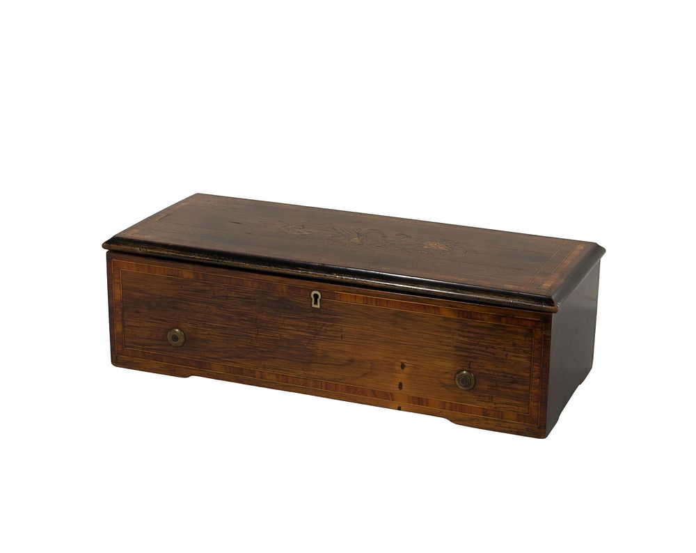 Lot 199: Swiss Marquetry Music Box