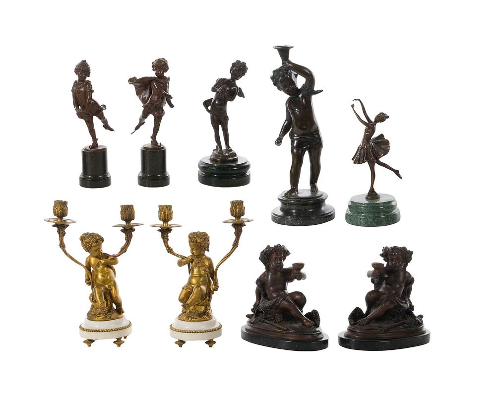 Lot 202: Decorative Bronze Metal Sculpture Assortment