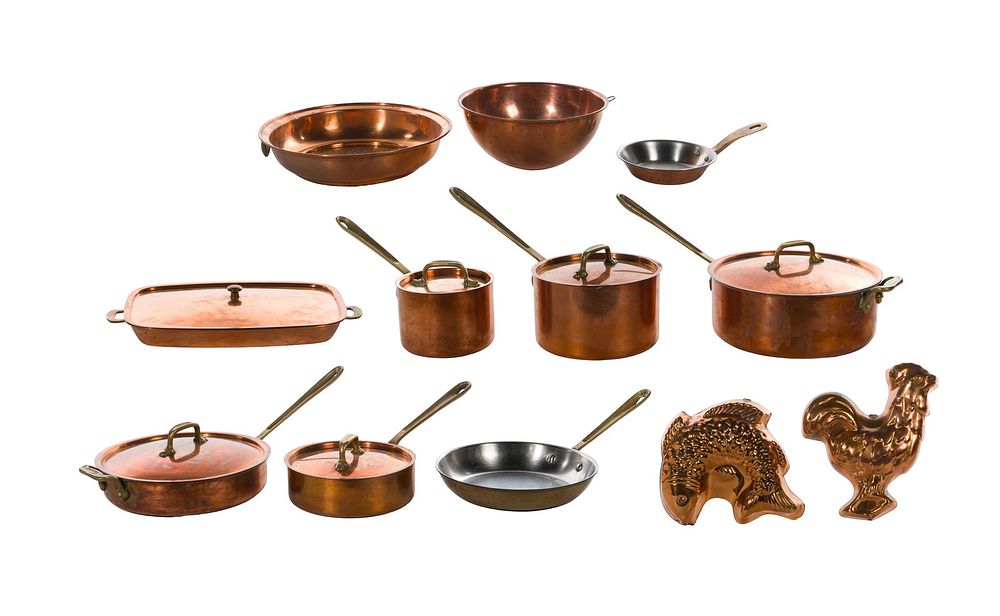 Lot 203: Copper Cookware Assortment