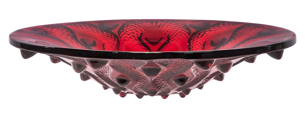 Lot 209: Lalique Crystal Serpentine Center Bowl