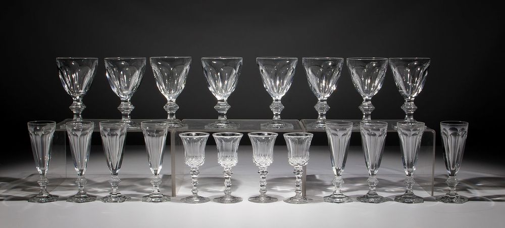Lot 212: Baccarat Crystal Harcourt Stemware Collection