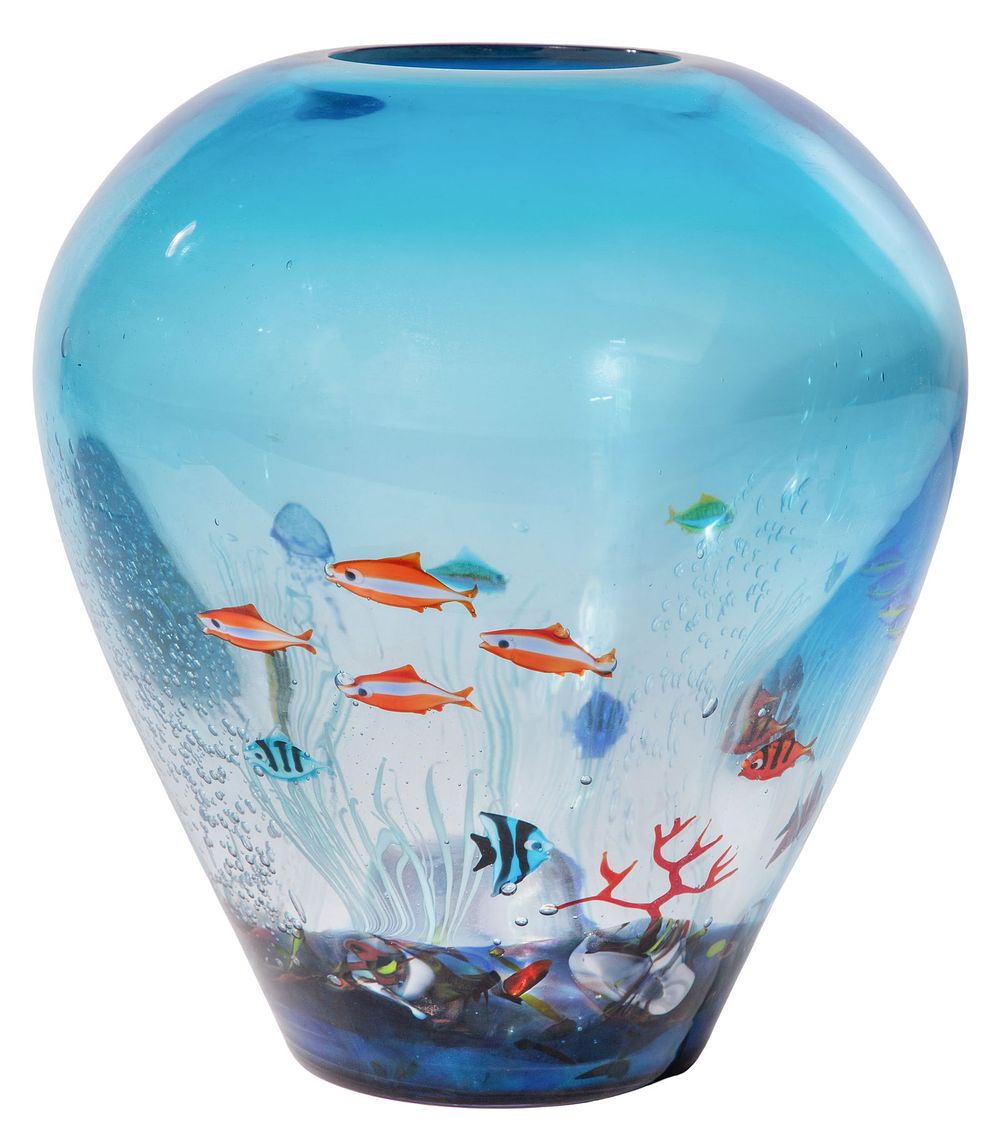 Lot 220: Roberto Camozzo for Oggetti Murano Fish Bowl Vase