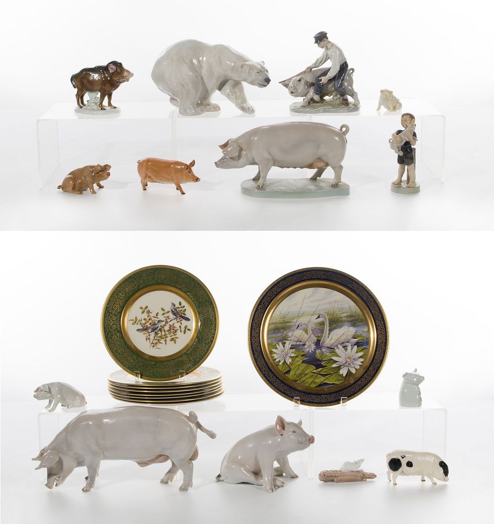 Lot 230: Porcelain Animal Figurine Assortment