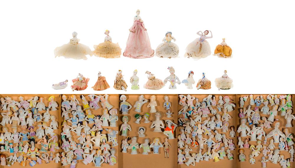 Lot 243: Porcelain Half Doll Assortment