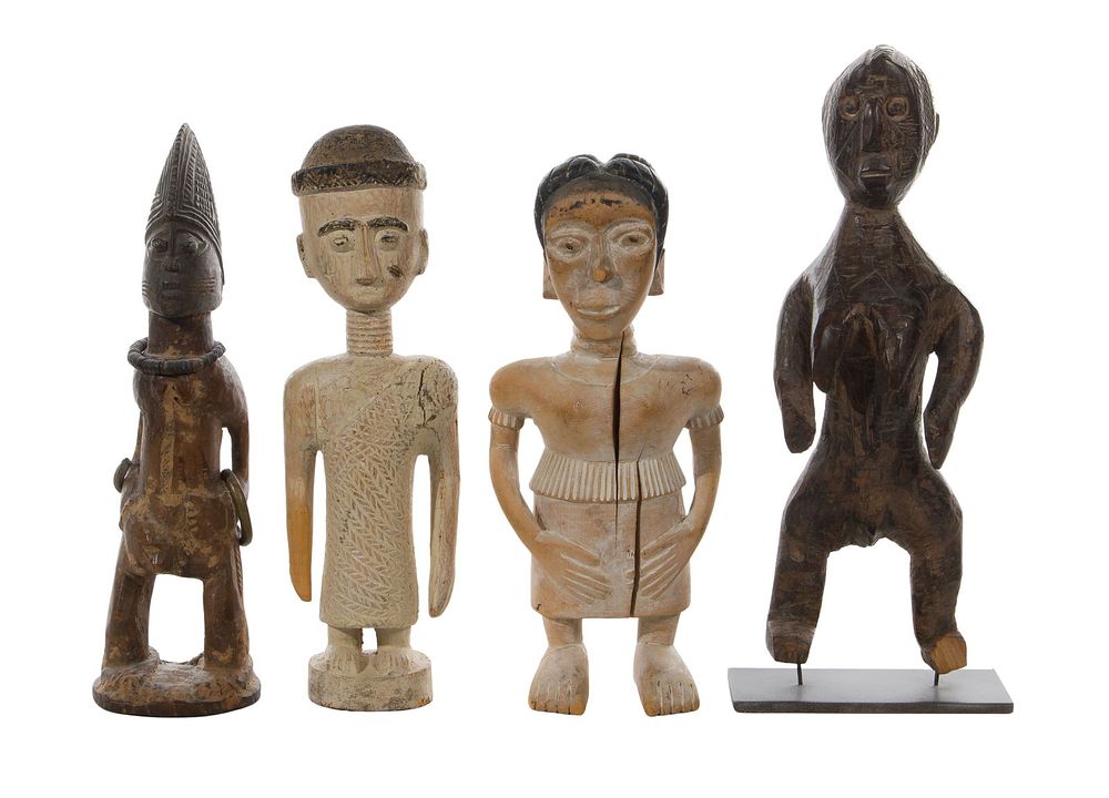 Lot 288: African Carved Wood Statue Assortment