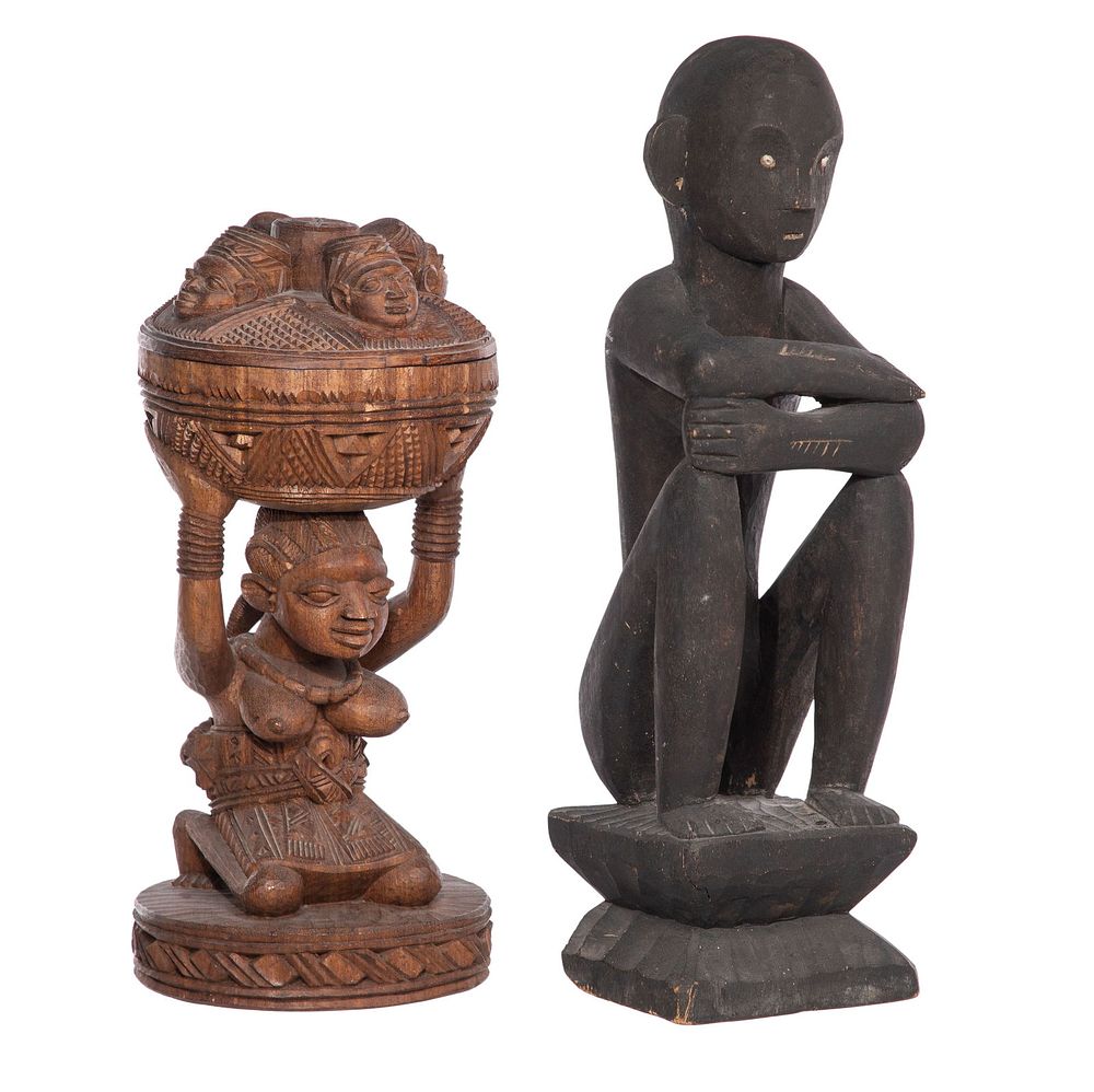 Lot 292: African Carved Wood Figures