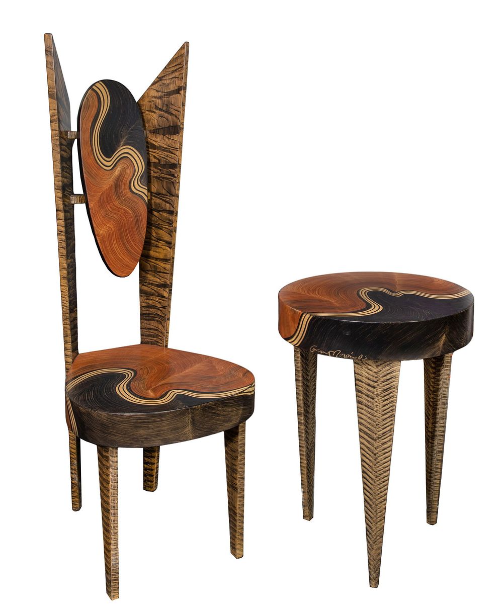 Lot 184: Grant-Noren (20th Century) 'Wing Chair' and Table