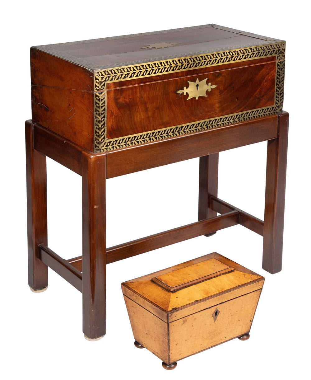 Lot 215: Tea Caddy and Lap Desk