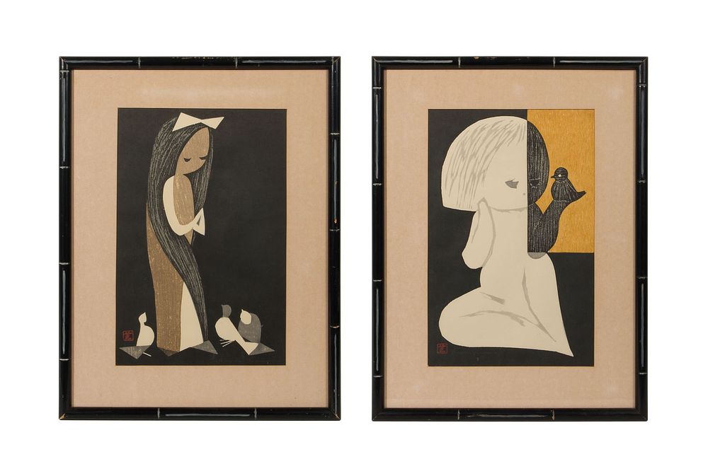Lot 237: Kaoru Kawano (Japanese, 1916-1965) Woodblock Prints