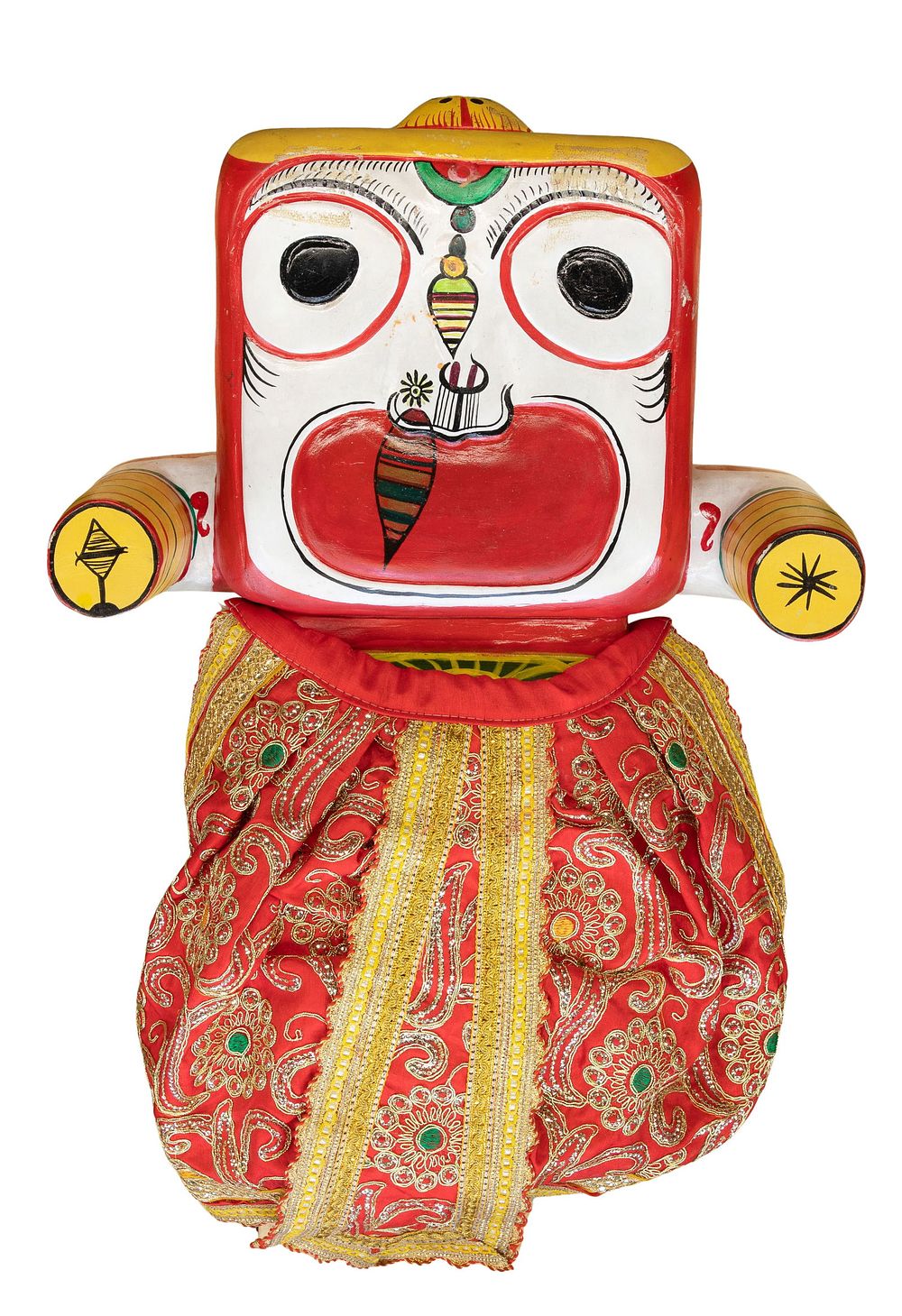 Lot 245: Durga Painted Marble Sculpture