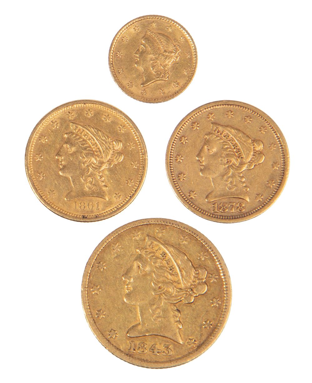 Lot 167: US $1, $2 1/2 and $5 Gold Coin Assortment