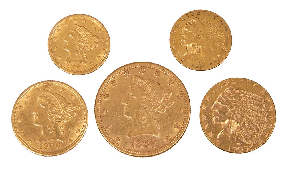 Lot 168: US Gold Coin Assortment