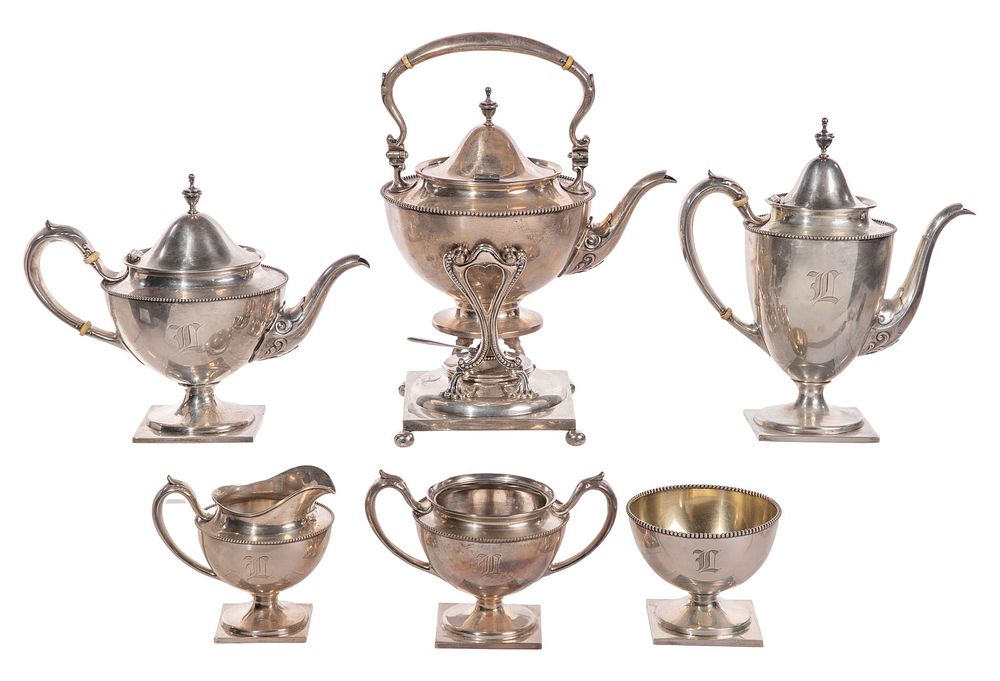 Lot 180: Bigelow Kennard & Co. Sterling Silver Beverage Service