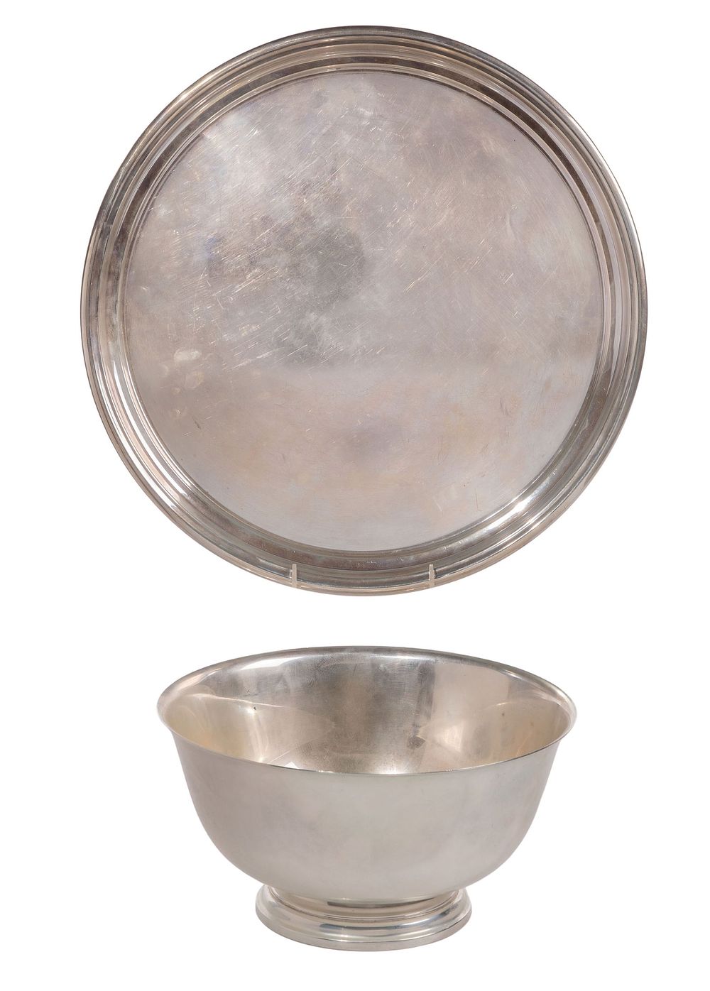Lot 189: Sterling Silver Tray and Bowl