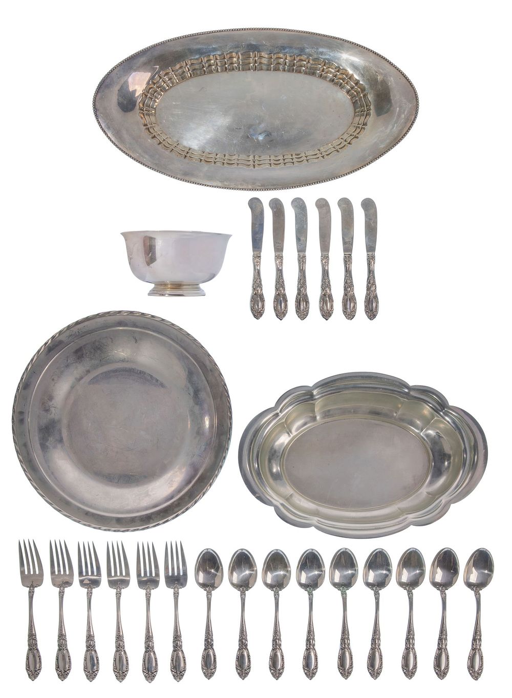 Lot 196: Towle and Wallace Sterling Silver Object Assortment