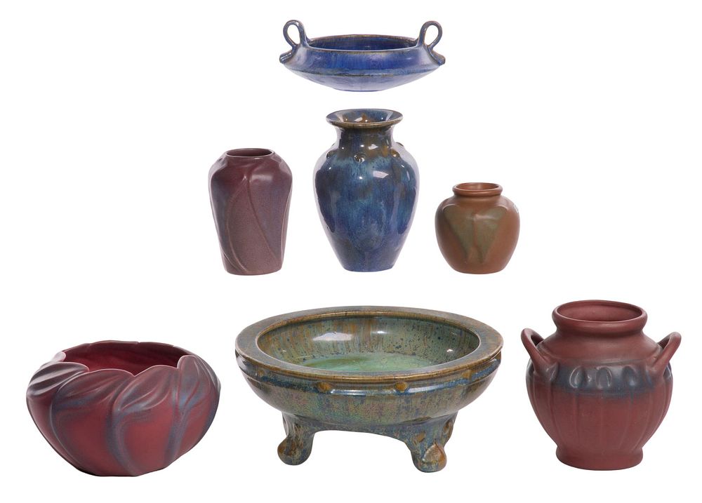 Lot 212: Van Briggle and Fulper Pottery Assortment