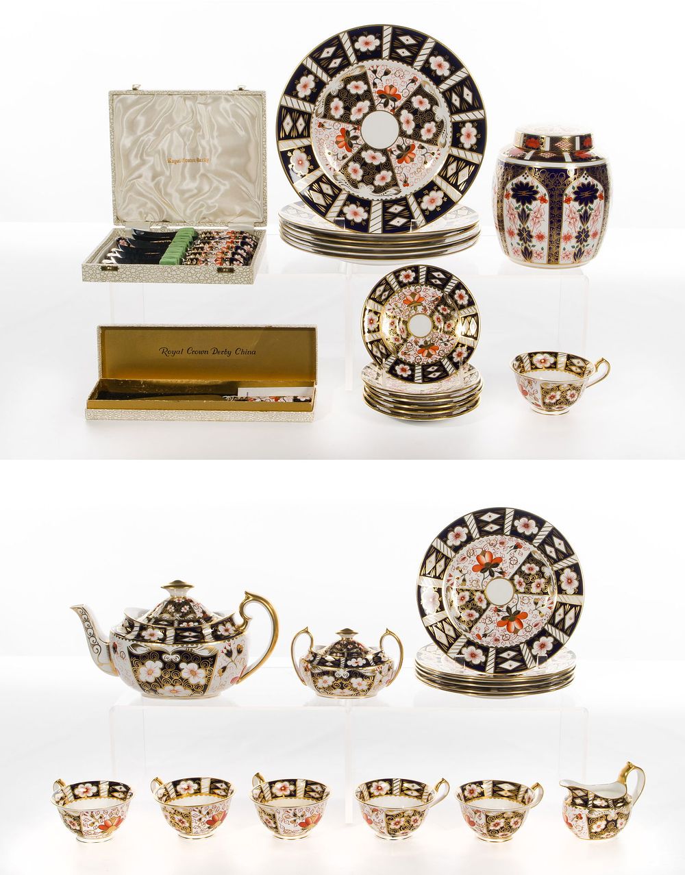 Lot 220: Royal Crown Derby Traditional Imari Porcelain Dinner Service