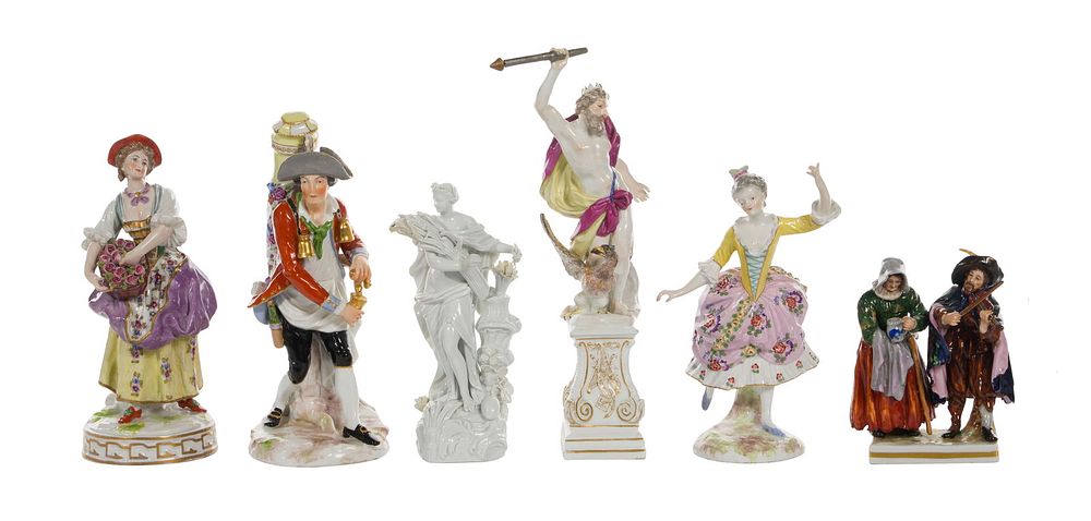 Lot 234: Meissen Porcelain Figurine Assortment