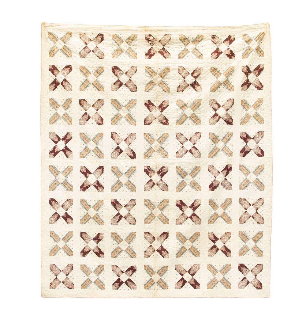 Lot 244: 1863 Civil War Patchwork Quilt