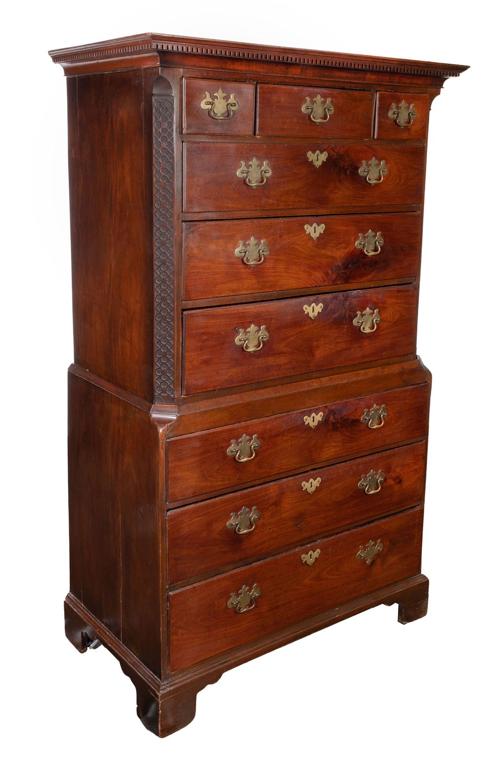 Lot 254: English Mahogany Chest on Chest