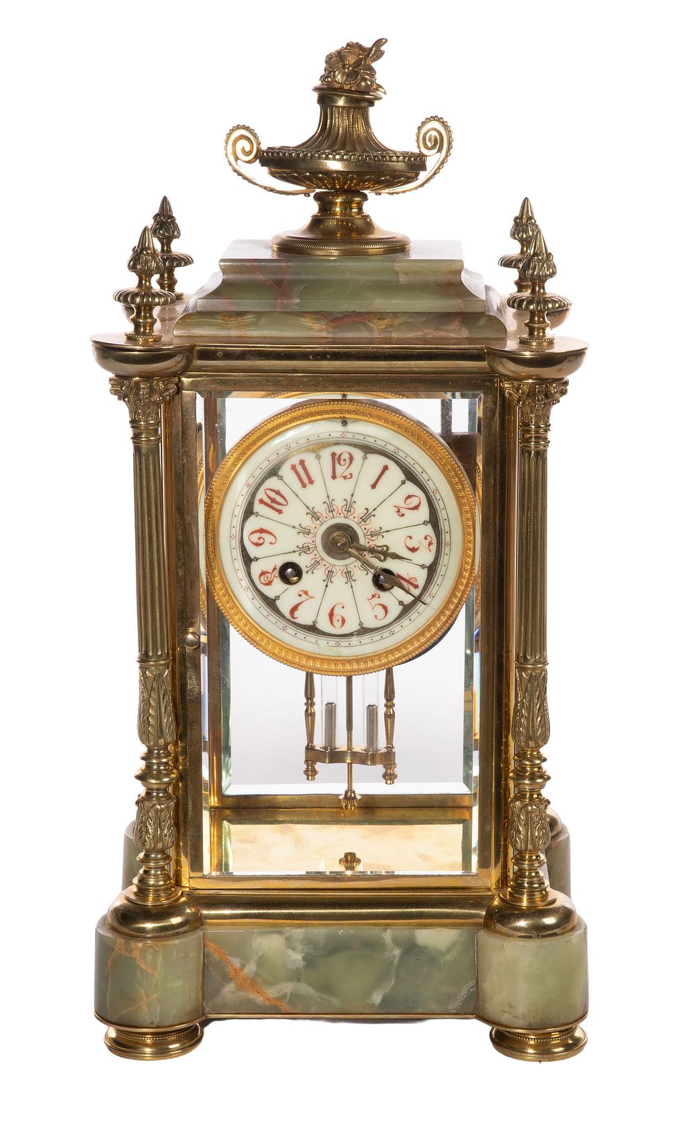 Lot 162: A. D. Mougin for Tiffany & Co. Gilt Bronze Mantel Clock