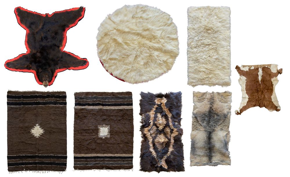 Lot 169: Animal Pelt Rug Assortment