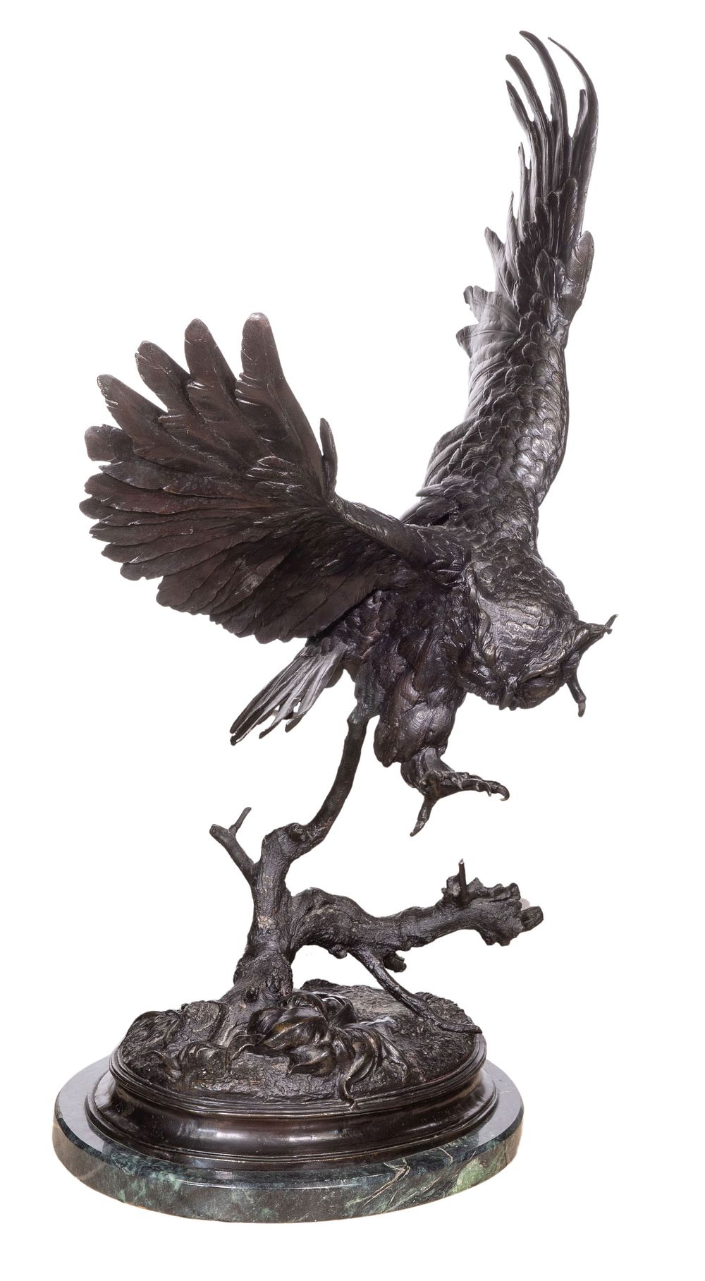 Lot 172: After J. Moigniez (France, 1835-1894) 'The Owl' Bronze Statue