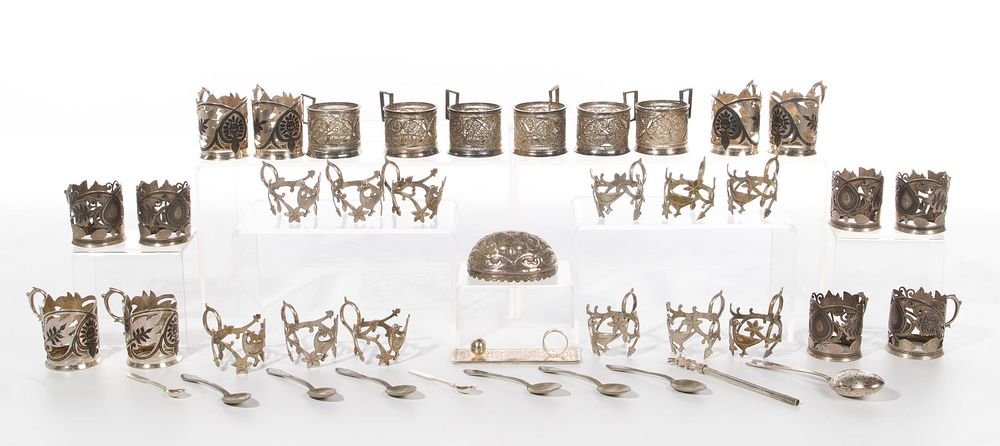 Lot 180: Persian Silver Assortment
