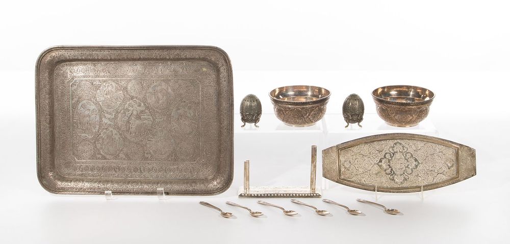 Lot 185: Persian Silver Assortment
