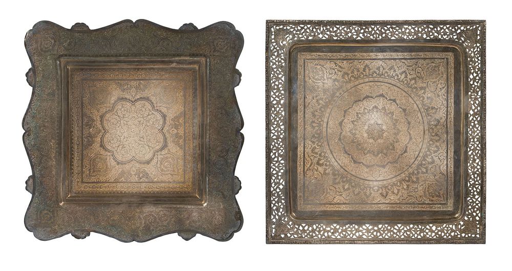 Lot 189: Persian Silver Trays