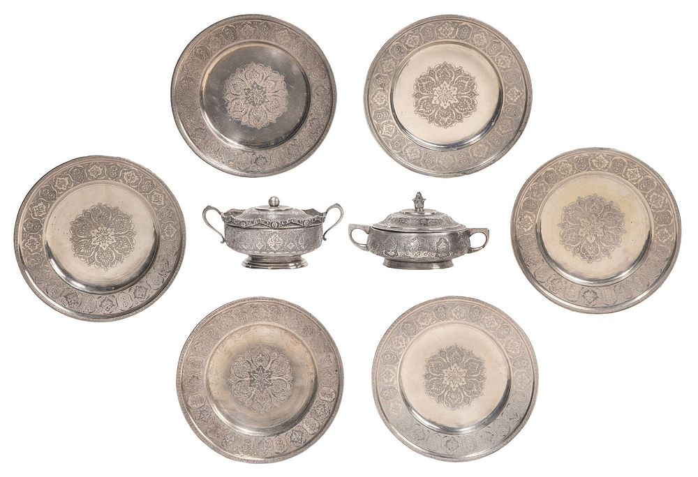 Lot 192: Persian Silver Assortment
