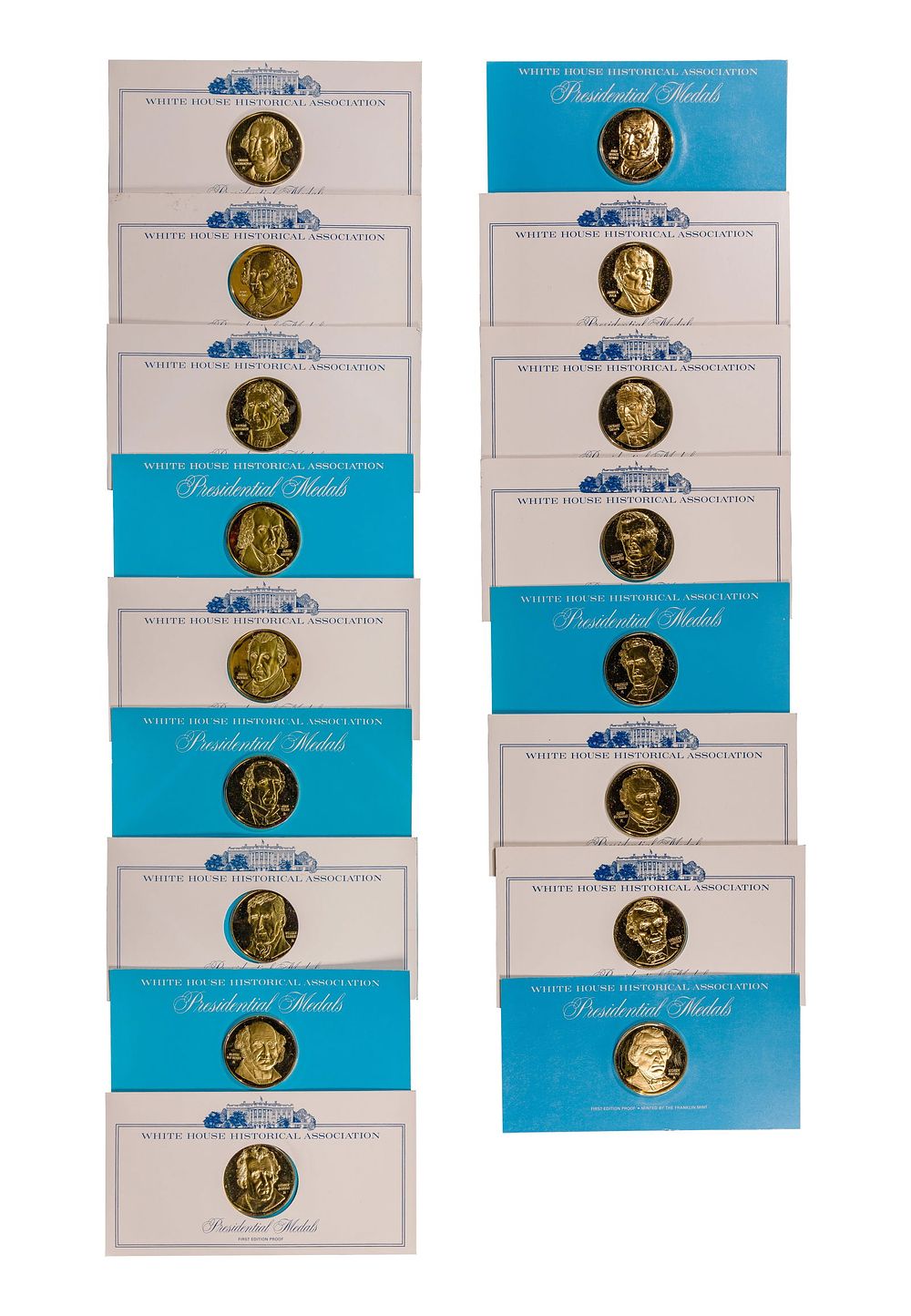 Lot 221: White House Historical Association Presidential Silver Token Collection